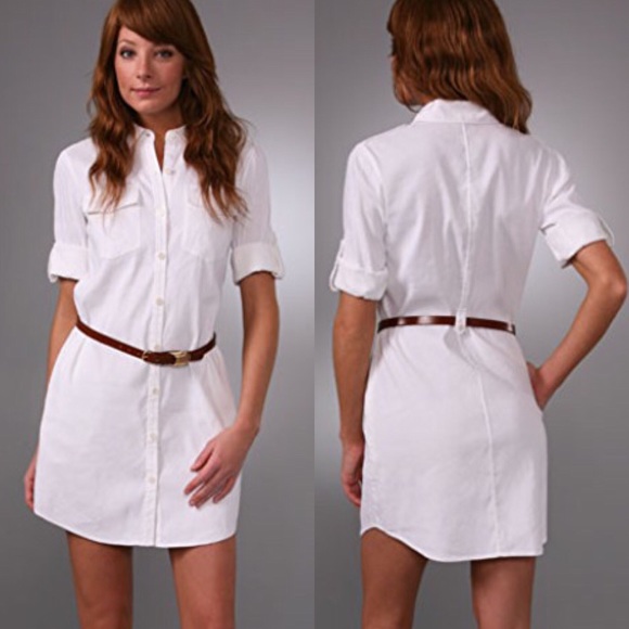 linen button down shirt dress